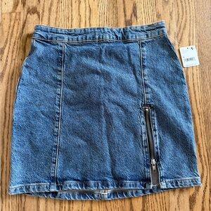 Free people jean mini skirt NWT